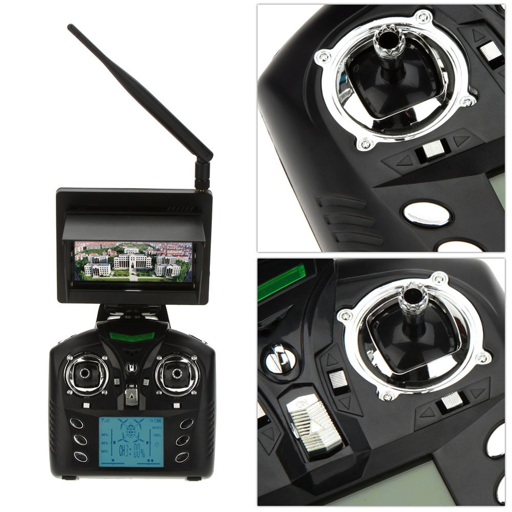 Aparatura rc i monitor FPV w modelu drona V606G