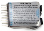 Tester pakiet&oacute;w LiPo/Li-Ion/LiMn/LiFe 1-8S z głośnym alarmem i LED